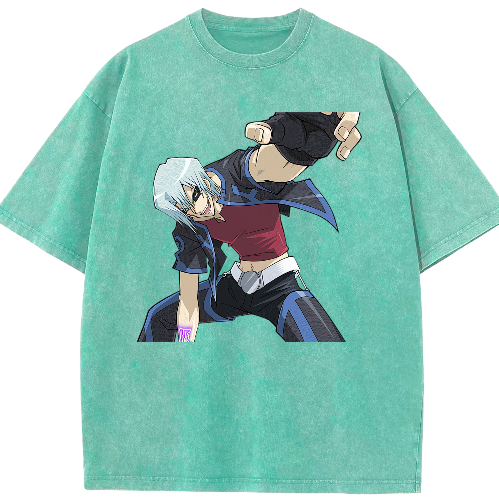 （画像用） 遊☆戯☆王 Yu-Gi-Oh! 綿100% ヴィンテージ風 半袖Tシャツ（フロントプリント）